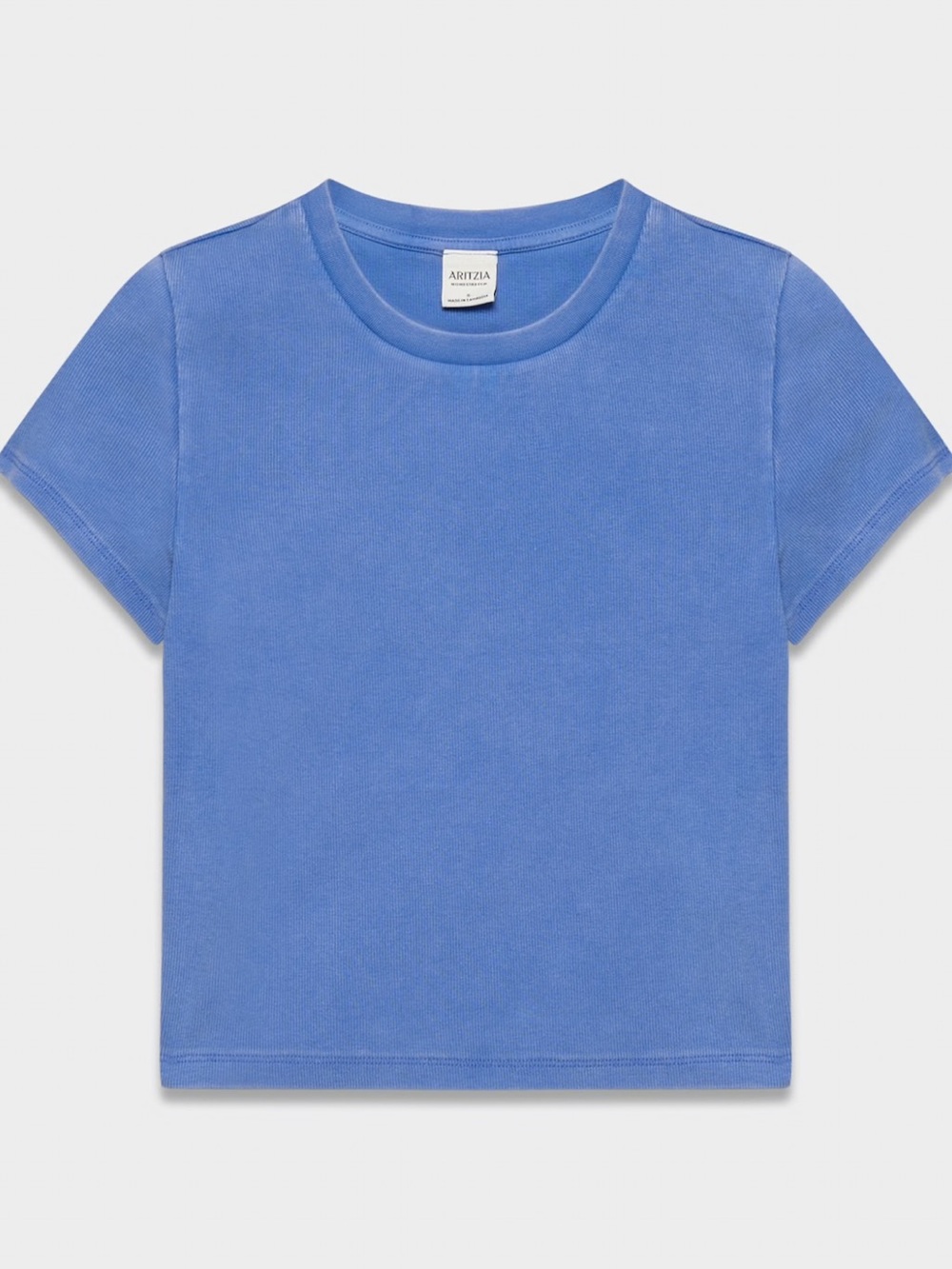 Aritzia Homestretch Sun Faded Jazz Blue Crew Waist Tee